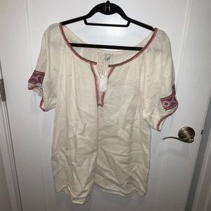 Embroidered J crew top